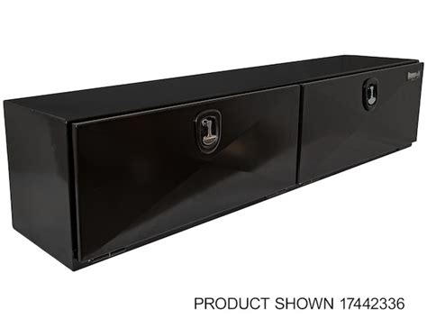 black steel box with attached top|black topsider toolbox.